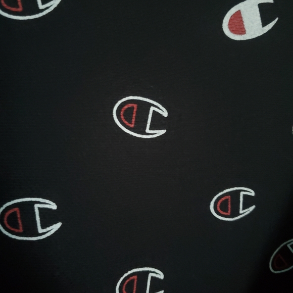 Champion Reverse Weave black sweatshirt with allover logo design, size S - Picture 9 of 11